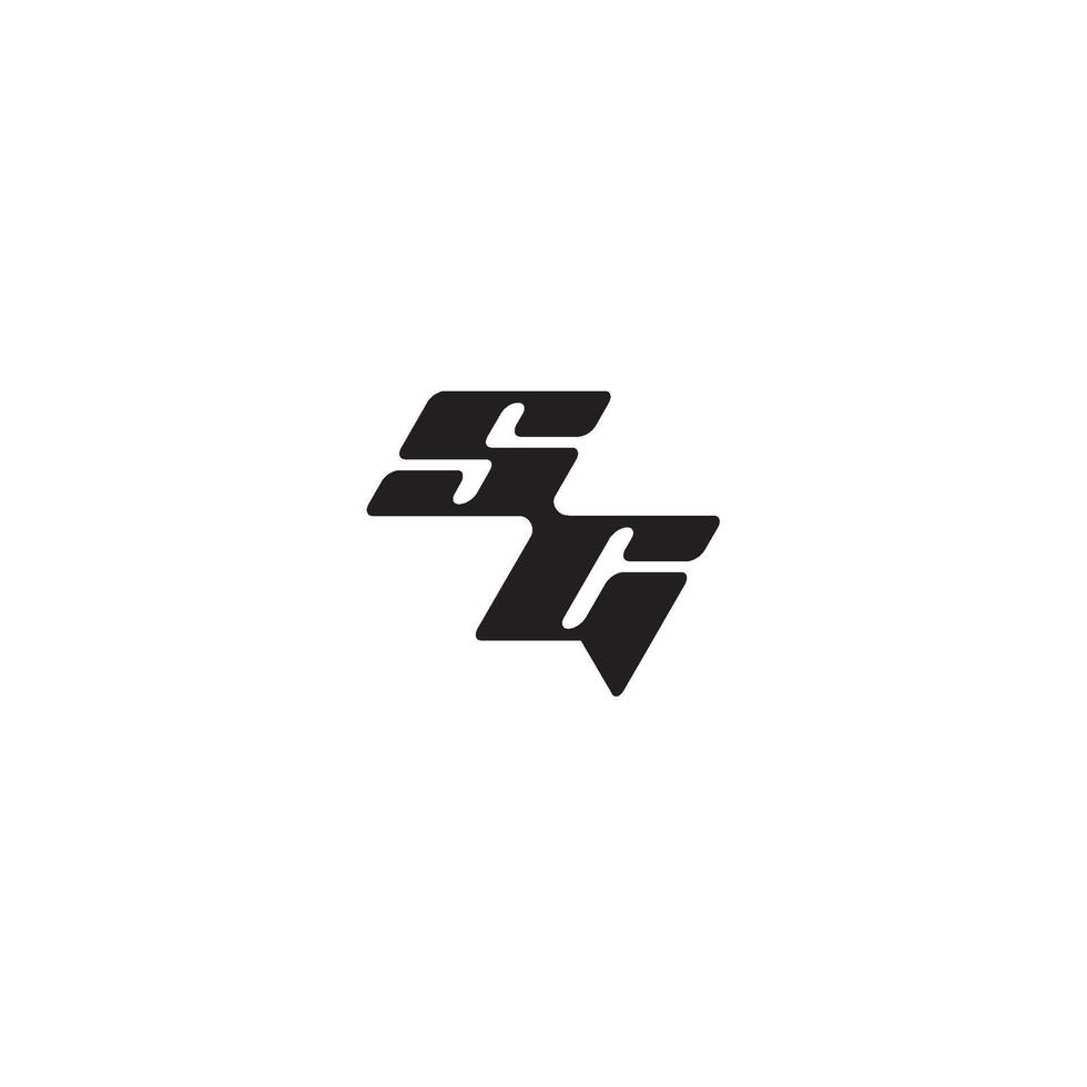 monogram initial logo dynamic and cool design CS esport concept letter vector