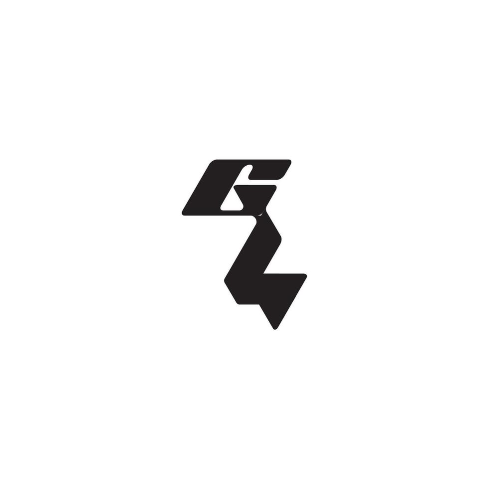 monogram initial logo dynamic and cool design LG esport concept letter vector