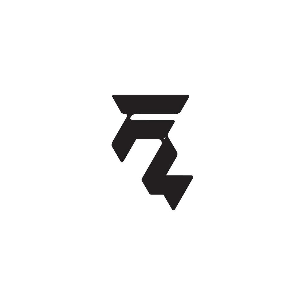 monogram initial logo dynamic and cool design LF esport concept letter vector