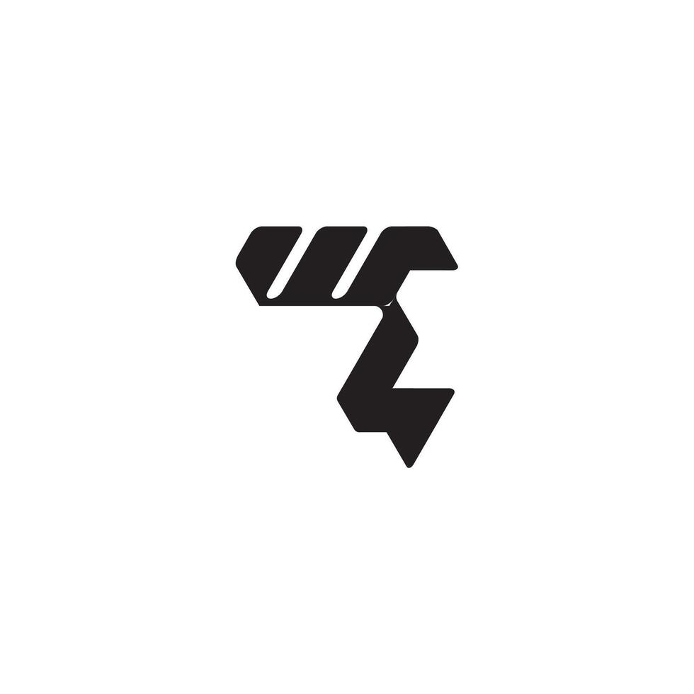 monogram initial logo dynamic and cool design LW esport concept letter vector