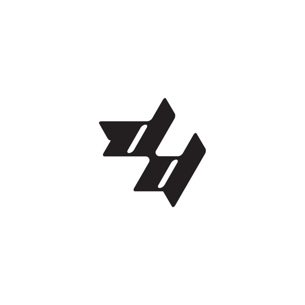 monogram initial logo dynamic and cool design DD esport concept letter vector