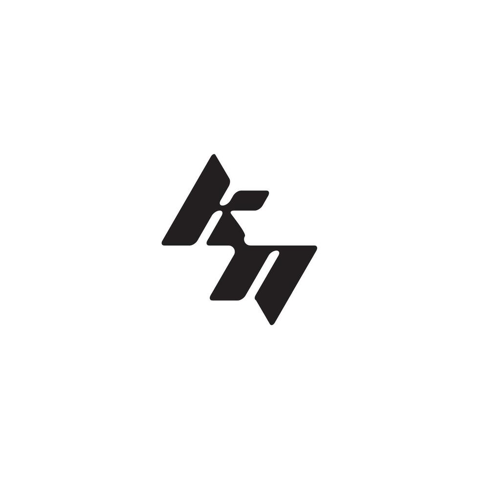monogram initial logo dynamic and cool design NK esport concept letter vector