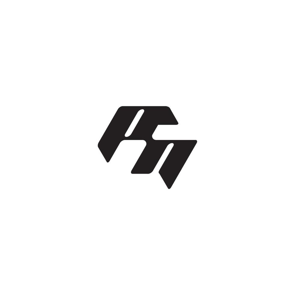 monogram initial logo dynamic and cool design NP esport concept letter vector