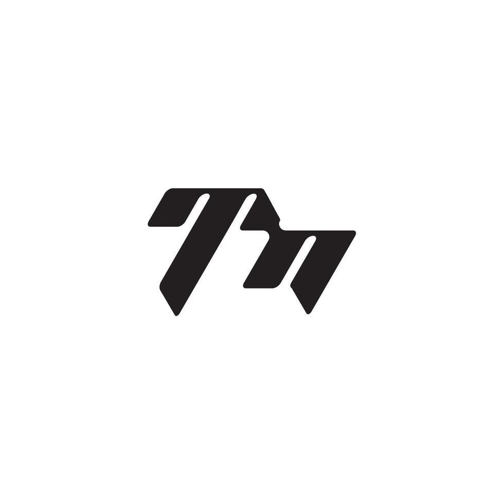 monogram initial logo dynamic and cool design NT esport concept letter vector