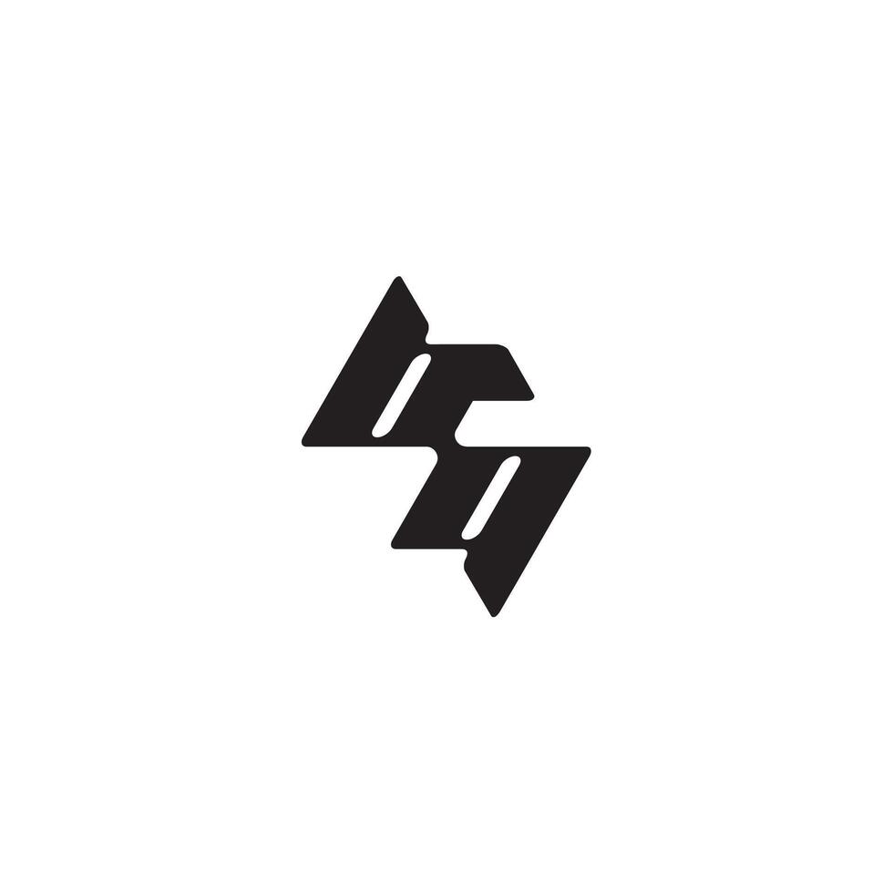 monogram initial logo dynamic and cool design QB esport concept letter vector