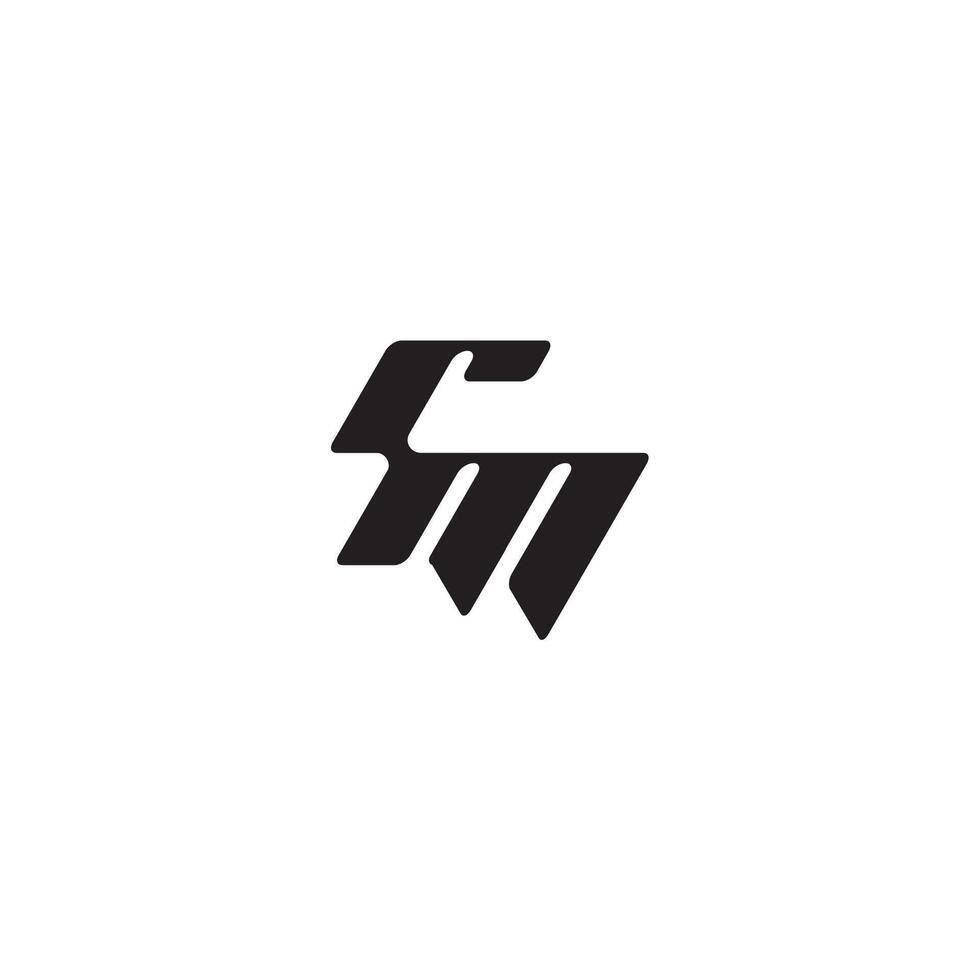 monogram initial logo dynamic and cool design MR esport concept letter vector