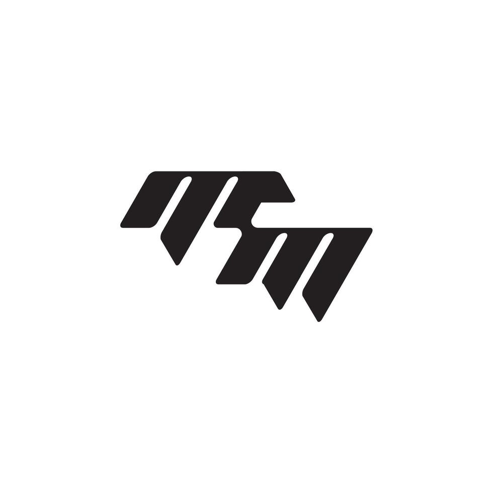 monogram initial logo dynamic and cool design MM esport concept letter vector