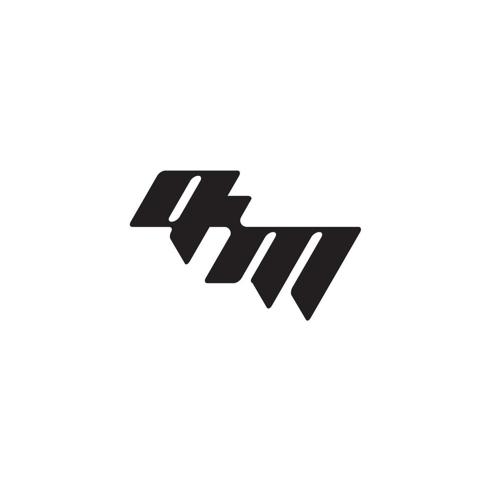 monogram initial logo dynamic and cool design MQ esport concept letter vector