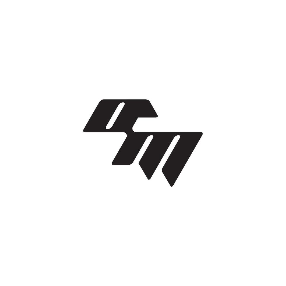 monogram initial logo dynamic and cool design MO esport concept letter vector