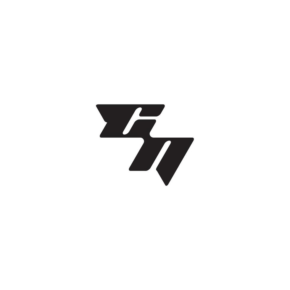 monogram initial logo dynamic and cool design NC esport concept letter vector