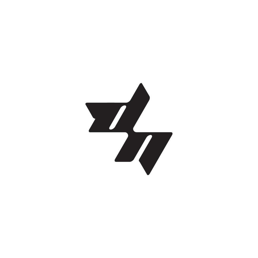 monogram initial logo dynamic and cool design ND esport concept letter vector