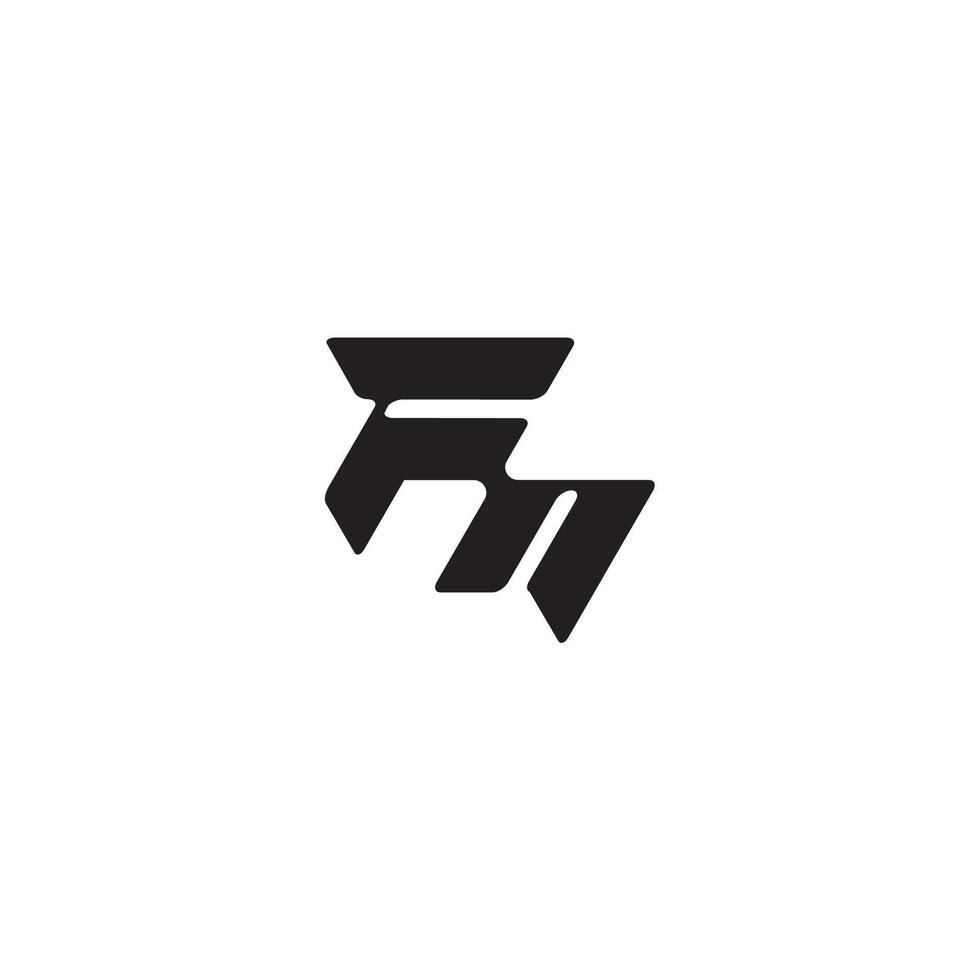 monogram initial logo dynamic and cool design NF esport concept letter vector