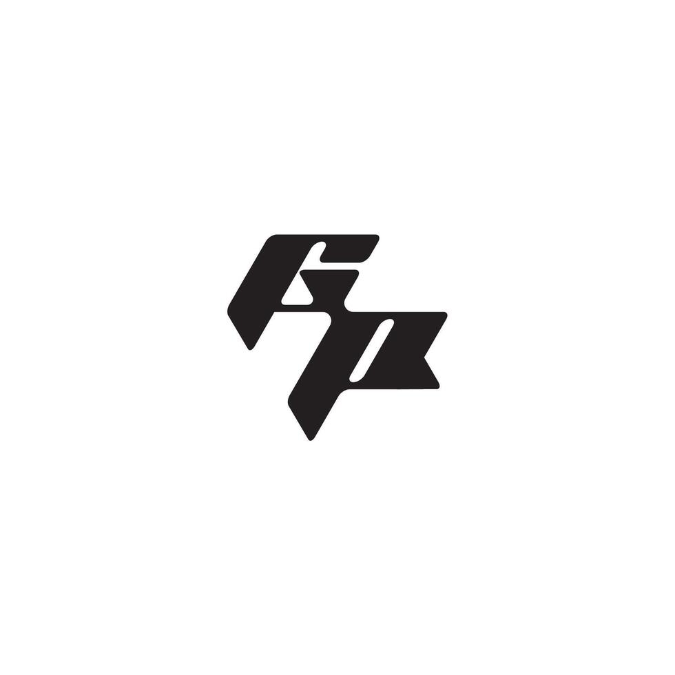 monogram initial logo dynamic and cool design PG esport concept letter vector