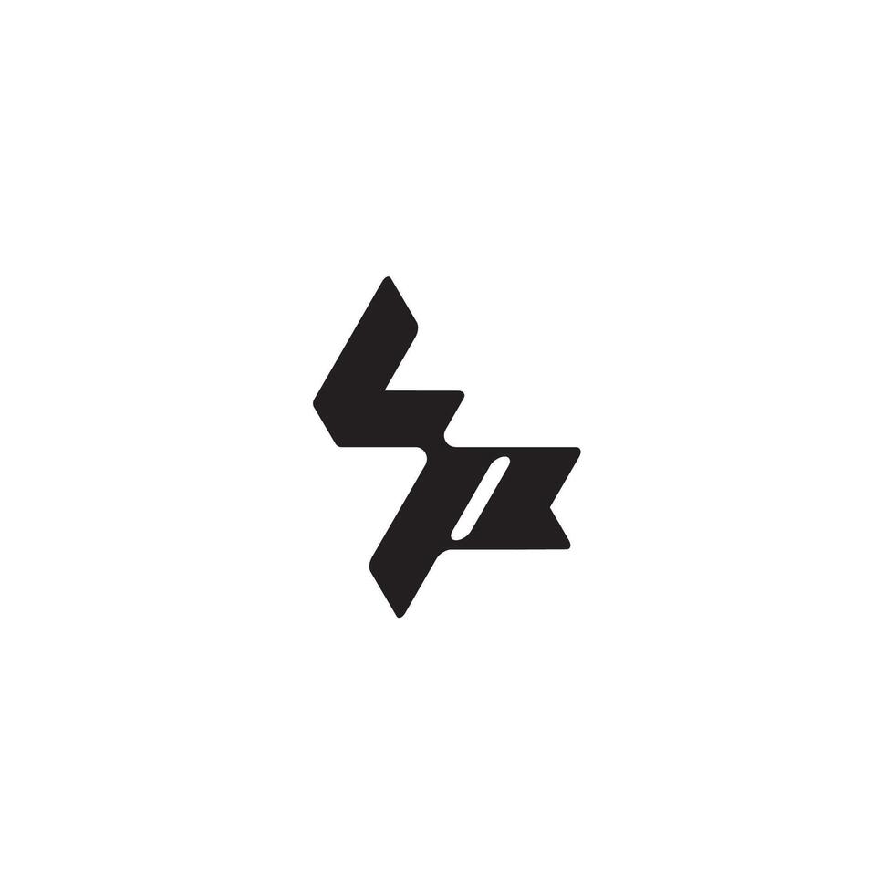monogram initial logo dynamic and cool design PL esport concept letter vector