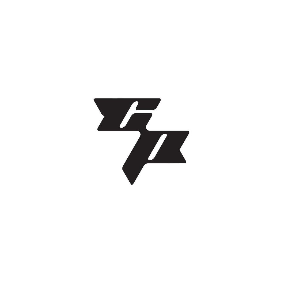 monogram initial logo dynamic and cool design PC esport concept letter vector