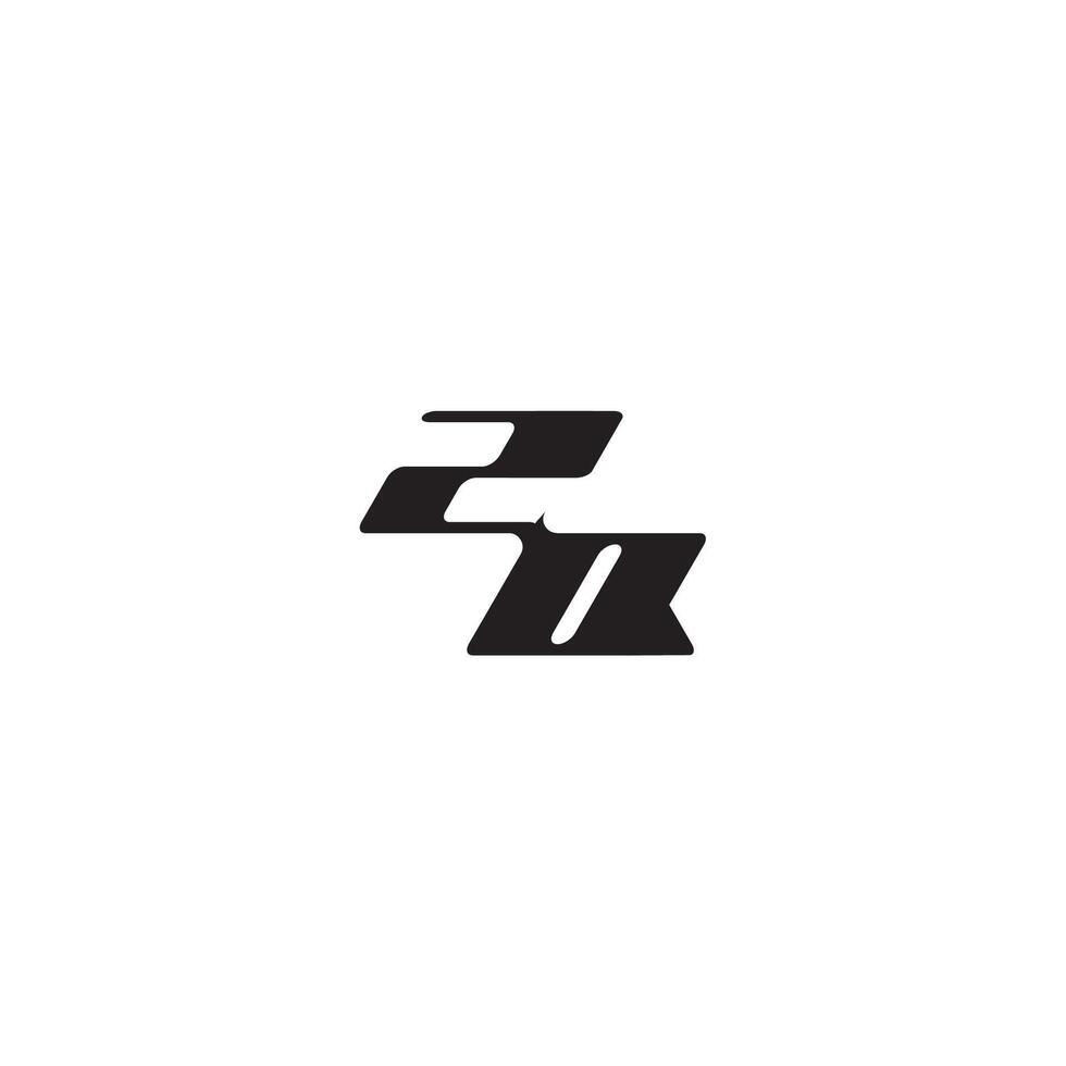 monogram initial logo dynamic and cool design OZ esport concept letter vector