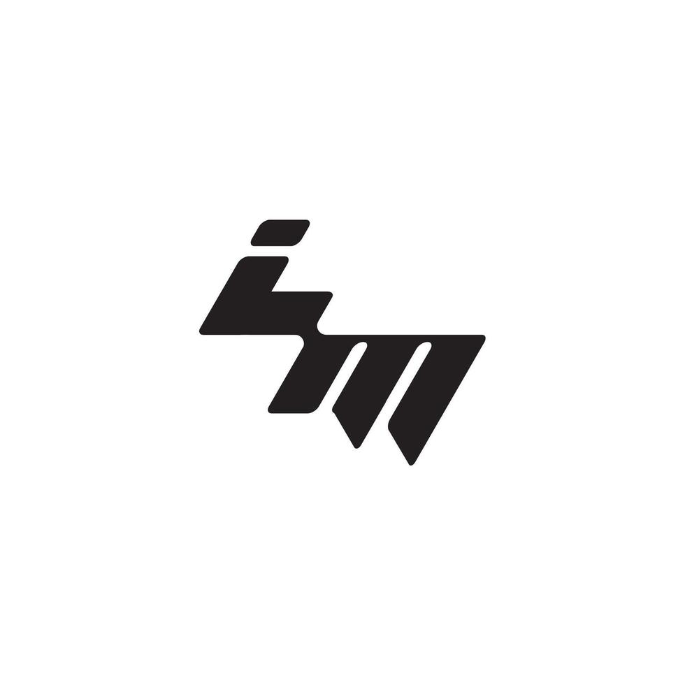 monogram initial logo dynamic and cool design MI esport concept letter vector