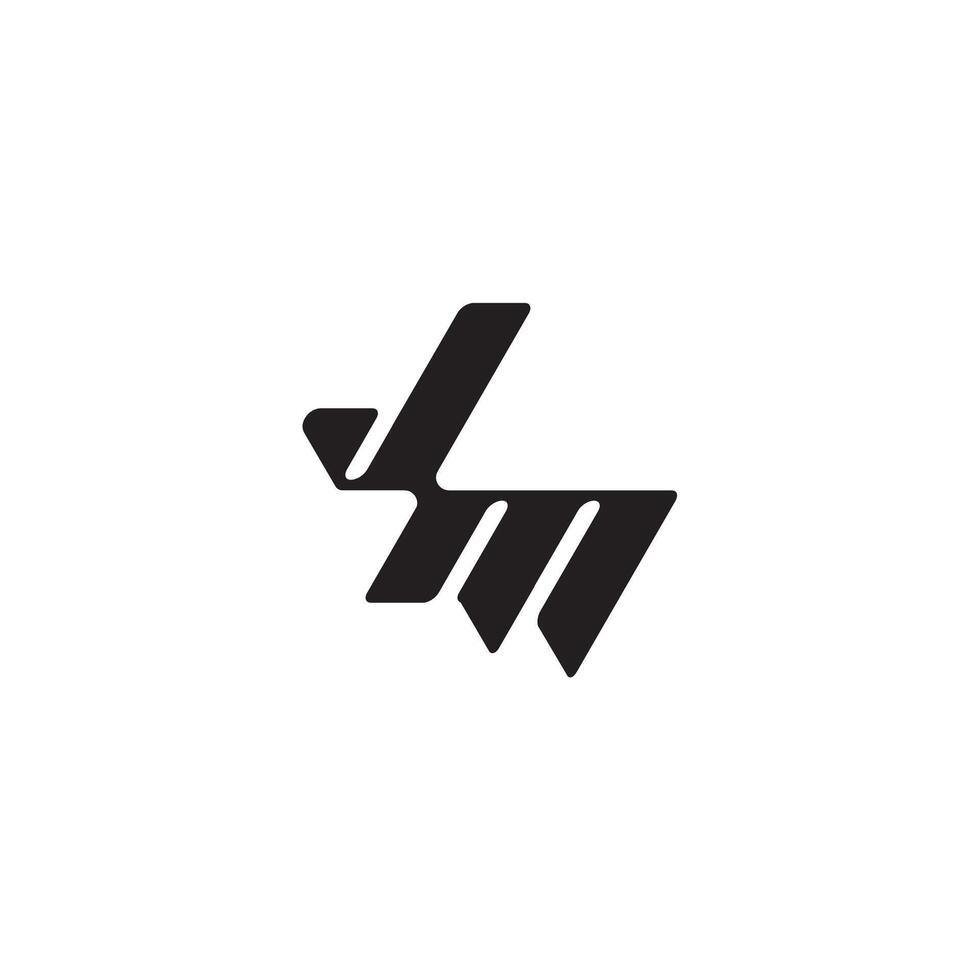 monogram initial logo dynamic and cool design MJ esport concept letter vector