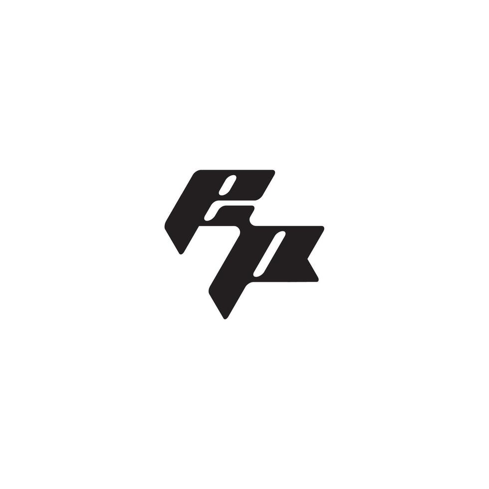 monogram initial logo dynamic and cool design PE esport concept letter vector