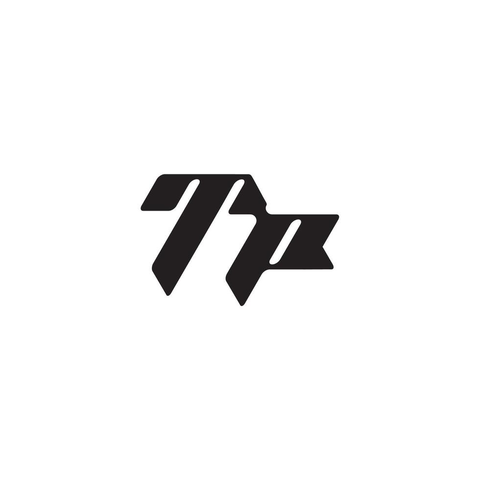 monogram initial logo dynamic and cool design PT esport concept letter vector