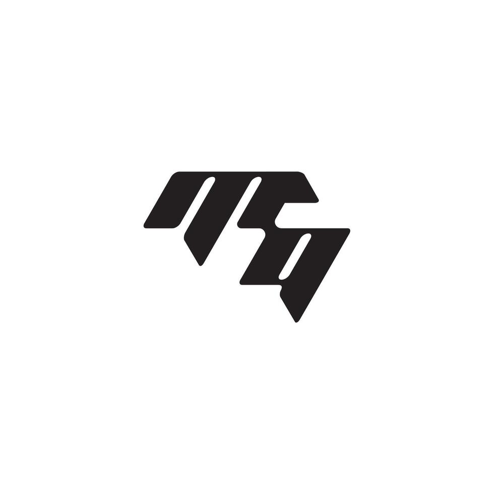 monogram initial logo dynamic and cool design QM esport concept letter vector