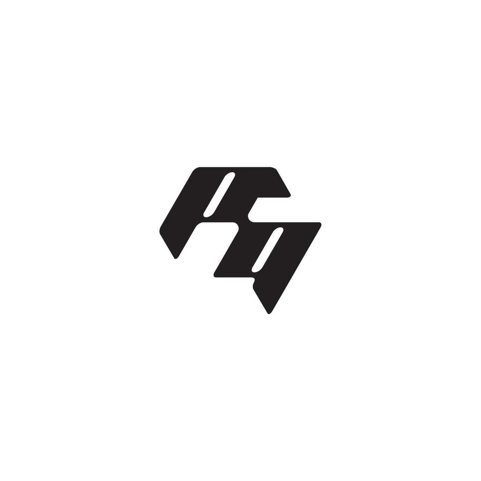 monogram initial logo dynamic and cool design QP esport concept letter vector