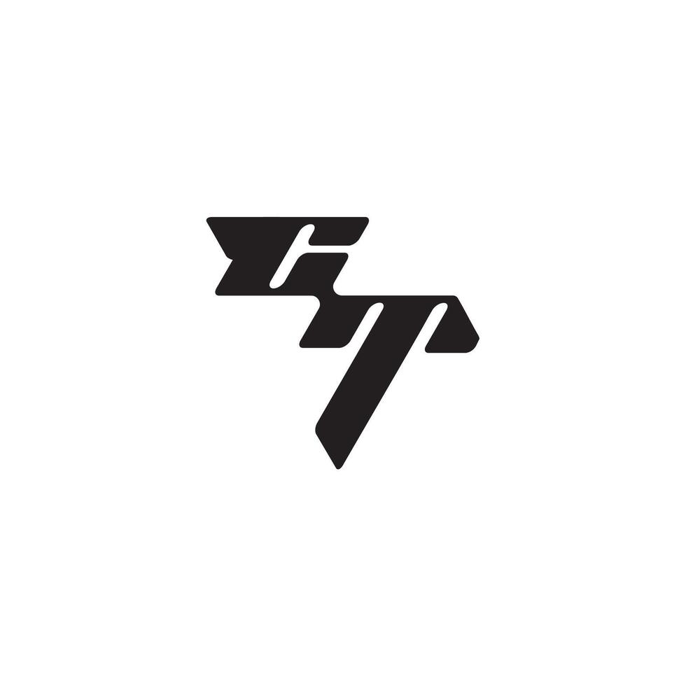monogram initial logo dynamic and cool design TC esport concept letter vector