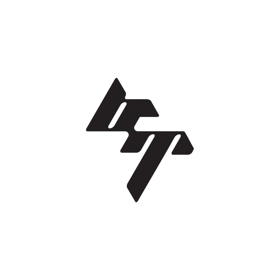 monogram initial logo dynamic and cool design TB esport concept letter vector
