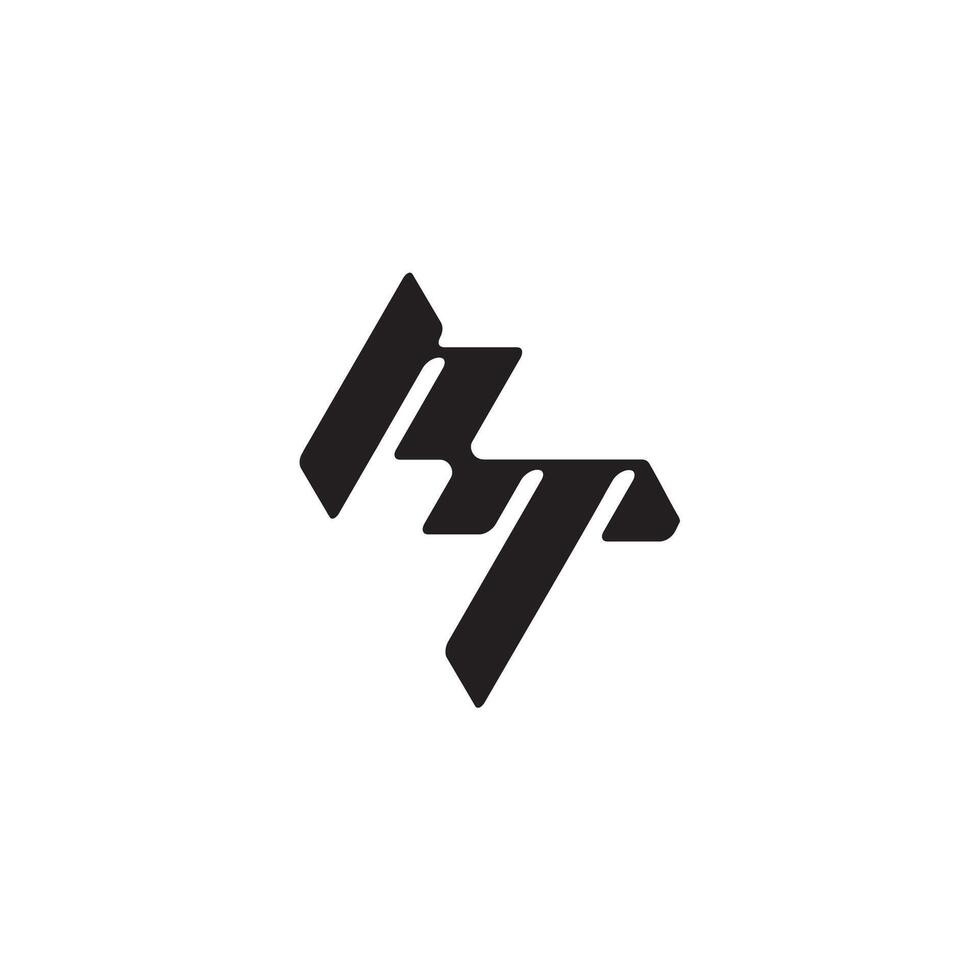monogram initial logo dynamic and cool design TH esport concept letter vector