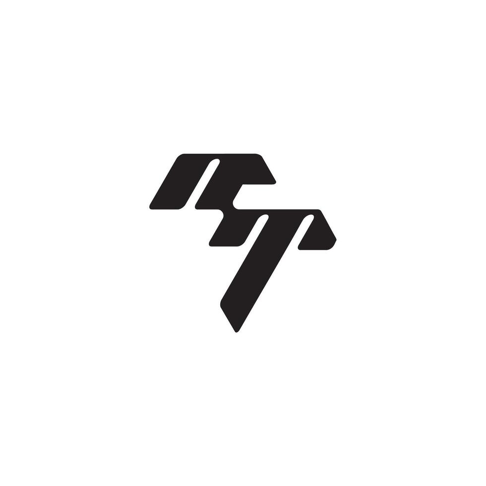 monogram initial logo dynamic and cool design TN esport concept letter vector