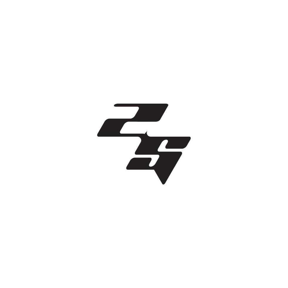 monogram initial logo dynamic and cool design SZ esport concept letter vector