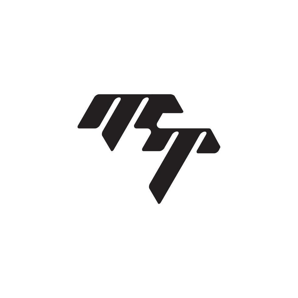 monogram initial logo dynamic and cool design TM esport concept letter vector
