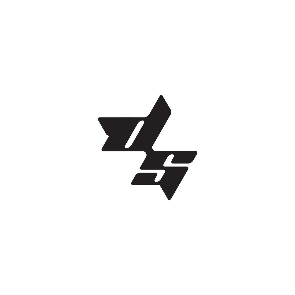 monogram initial logo dynamic and cool design SD esport concept letter vector