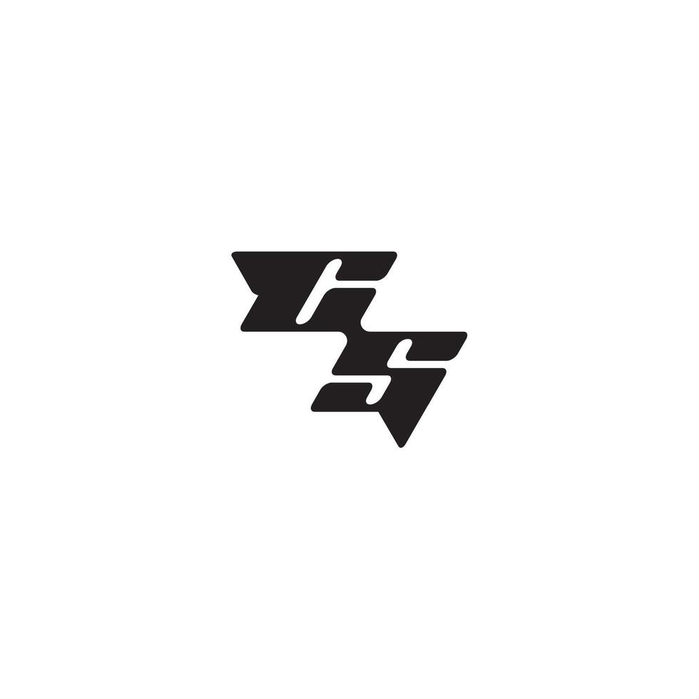 monogram initial logo dynamic and cool design SC esport concept letter vector