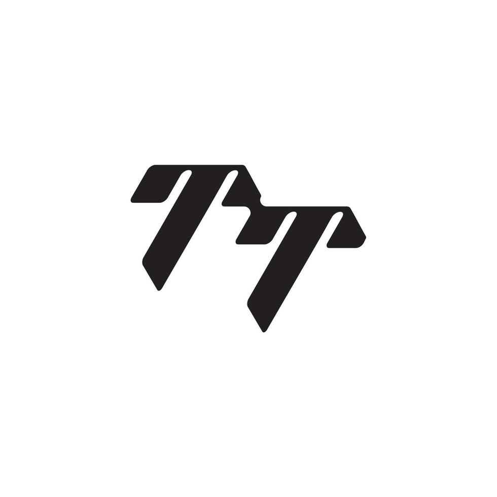 monogram initial logo dynamic and cool design TT esport concept letter vector