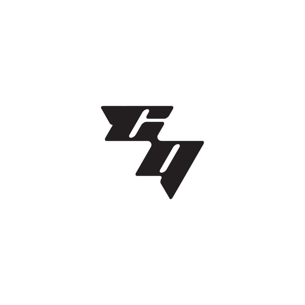 monogram initial logo dynamic and cool design QC esport concept letter vector