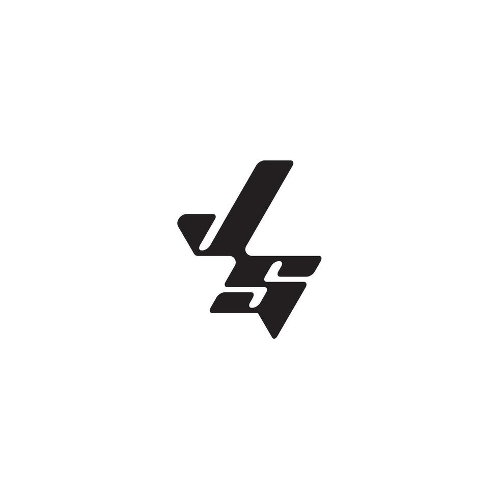 monogram initial logo dynamic and cool design SJ esport concept letter vector