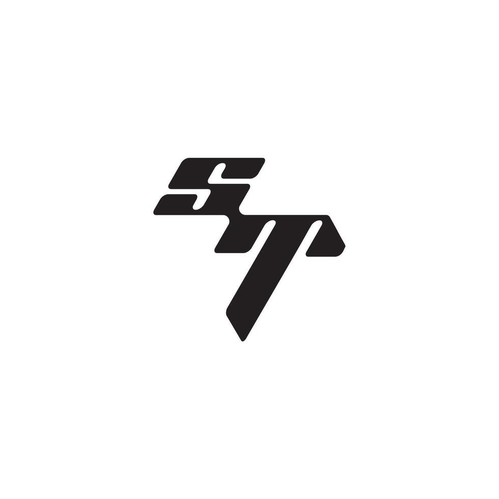 monogram initial logo dynamic and cool design TS esport concept letter vector