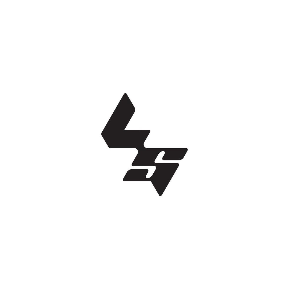 monogram initial logo dynamic and cool design SL esport concept letter vector