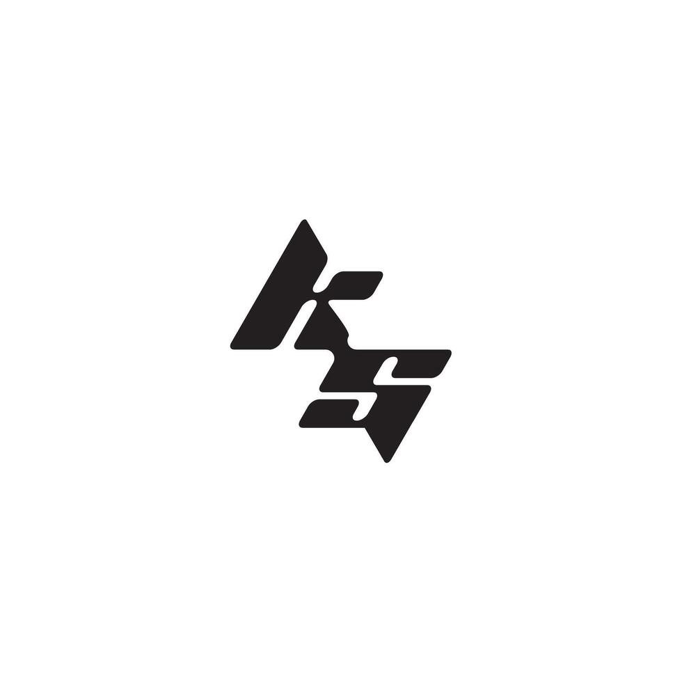 monogram initial logo dynamic and cool design SK esport concept letter vector