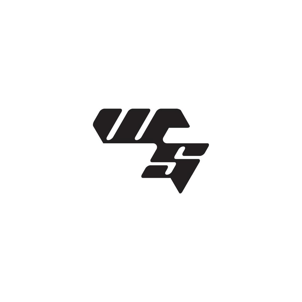 monogram initial logo dynamic and cool design SW esport concept letter vector