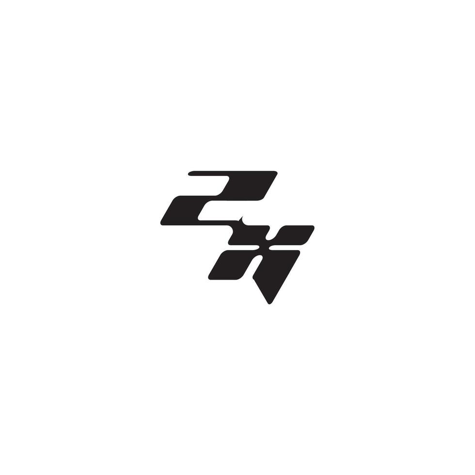 XZ letter dynamic and cool design esport concept monogram initial logo vector