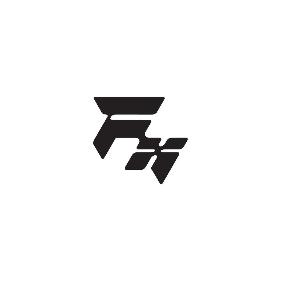 XF letter dynamic and cool design esport concept monogram initial logo vector