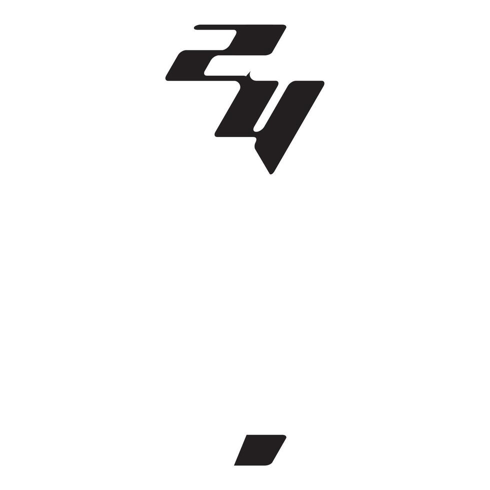 YZ letter dynamic and cool design esport concept monogram initial logo vector