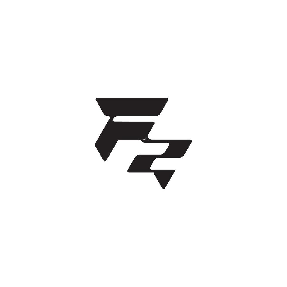 ZF letter dynamic and cool design esport concept monogram initial logo vector