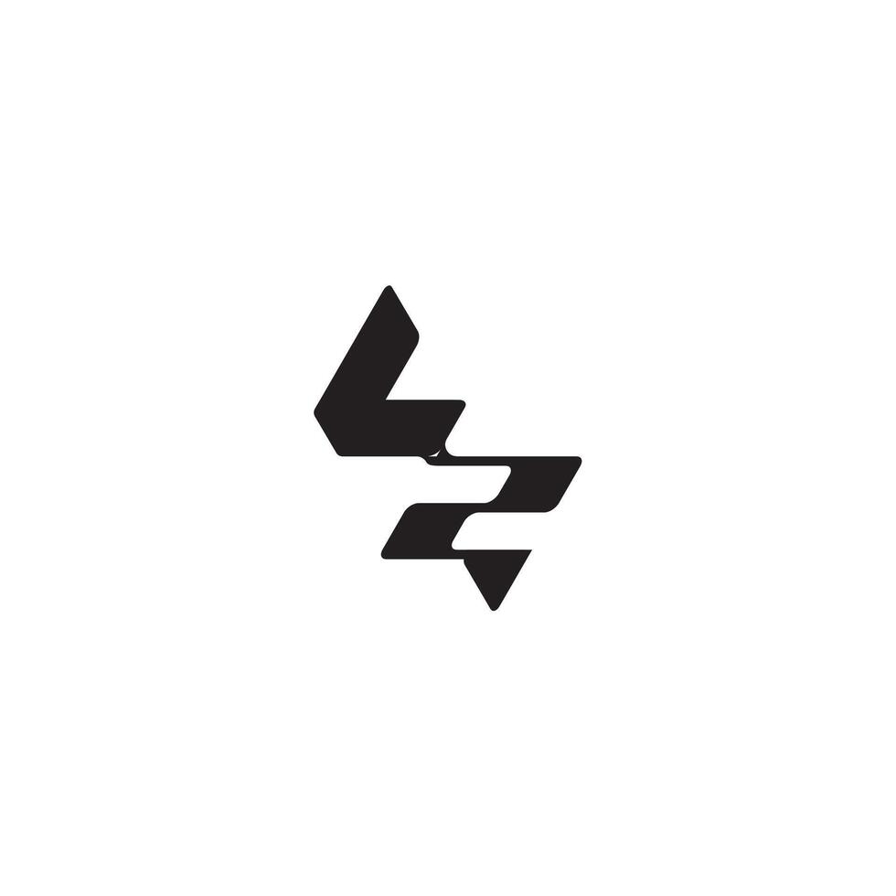 ZL letter dynamic and cool design esport concept monogram initial logo vector