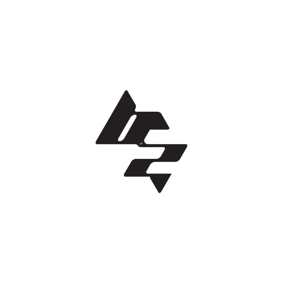 ZB letter dynamic and cool design esport concept monogram initial logo vector