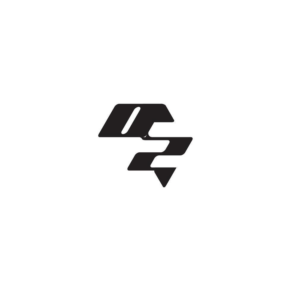 ZO letter dynamic and cool design esport concept monogram initial logo vector