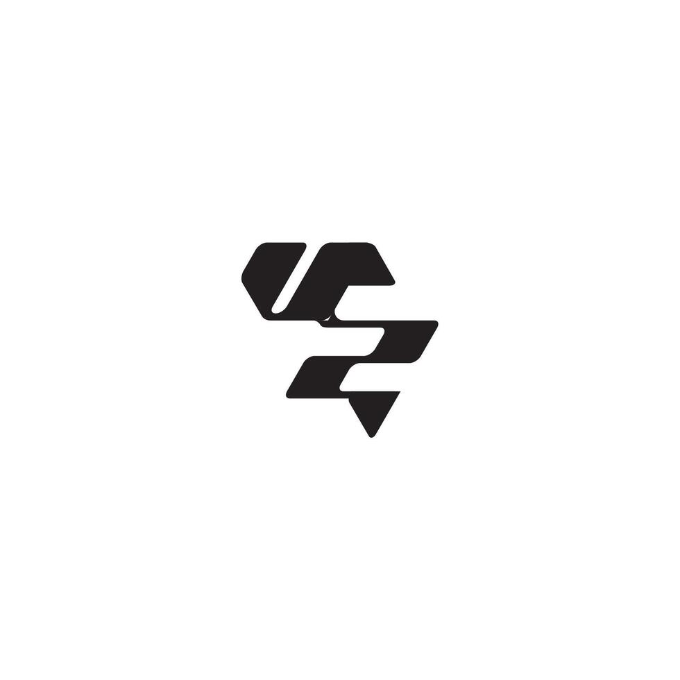 ZV letter dynamic and cool design esport concept monogram initial logo vector