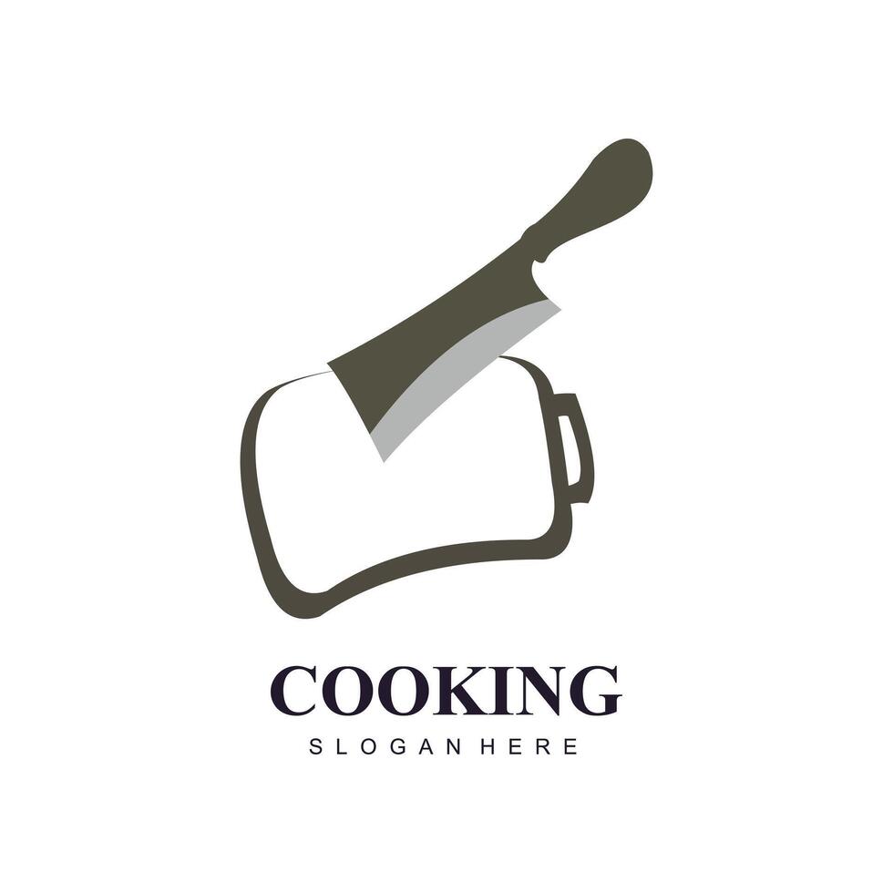 Cooking logo design illustration with creative element concept vector